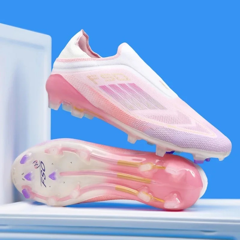 New Men Soccer Shoes Match Breathable Sport Boys Adult Long Spikes Football Boots Training Outdoor Cleats Non Slip Comfortable