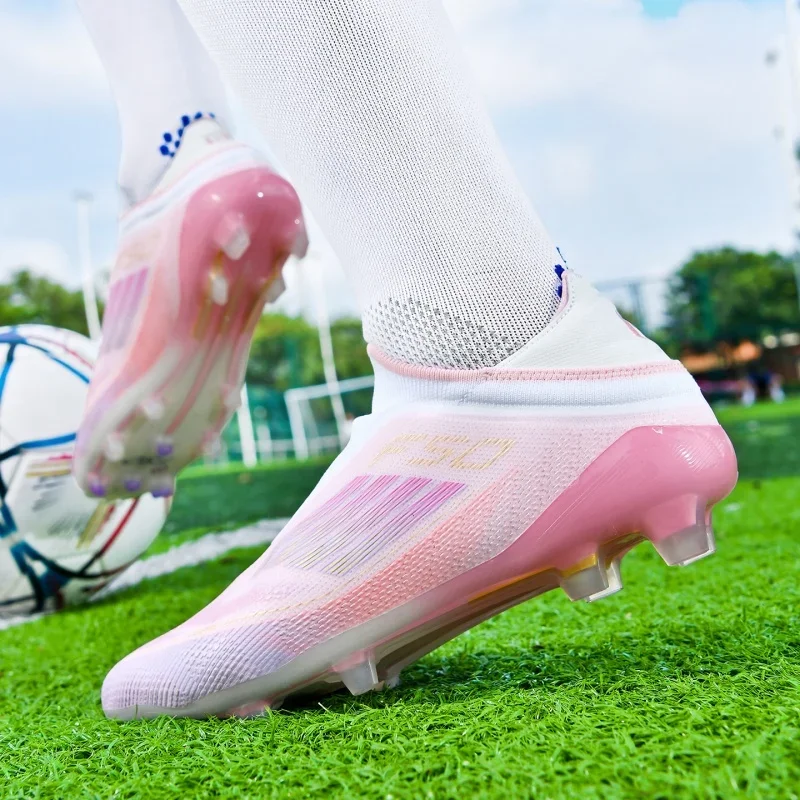 New Men Soccer Shoes Match Breathable Sport Boys Adult Long Spikes Football Boots Training Outdoor Cleats Non Slip Comfortable