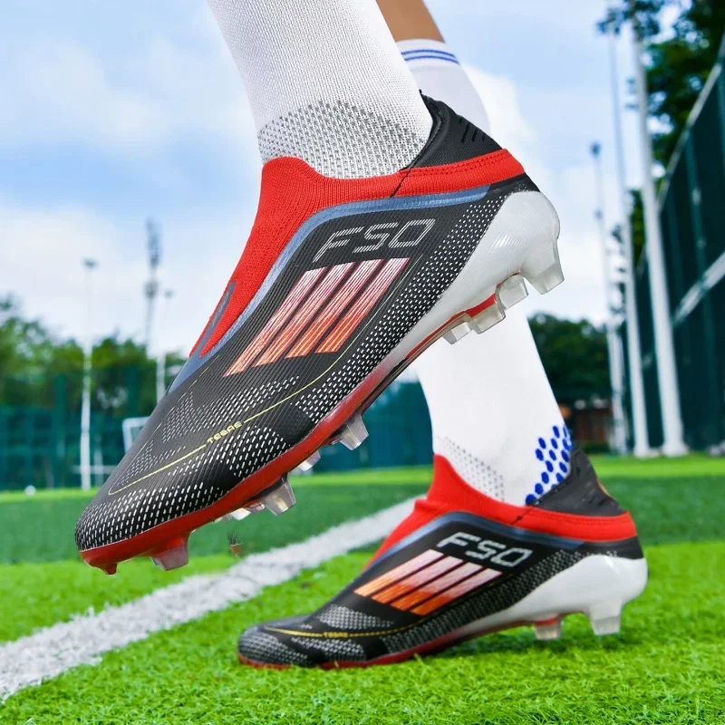 New Men Soccer Shoes Match Breathable Sport Boys Adult Long Spikes Football Boots Training Outdoor Cleats Non Slip Comfortable