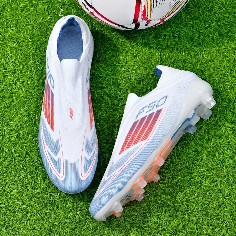 New Men Soccer Shoes Match Breathable Sport Boys Adult Long Spikes Football Boots Training Outdoor Cleats Non Slip Comfortable