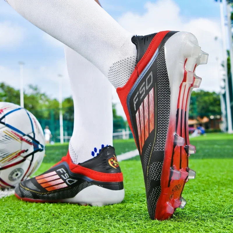 New Men Soccer Shoes Match Breathable Sport Boys Adult Long Spikes Football Boots Training Outdoor Cleats Non Slip Comfortable