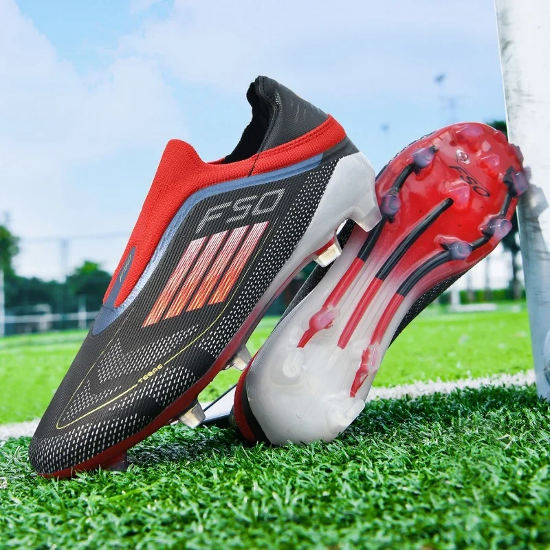 New Men Soccer Shoes Match Breathable Sport Boys Adult Long Spikes Football Boots Training Outdoor Cleats Non Slip Comfortable
