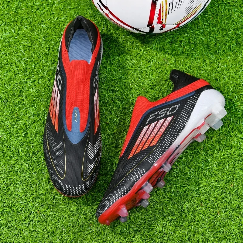 New Men Soccer Shoes Match Breathable Sport Boys Adult Long Spikes Football Boots Training Outdoor Cleats Non Slip Comfortable