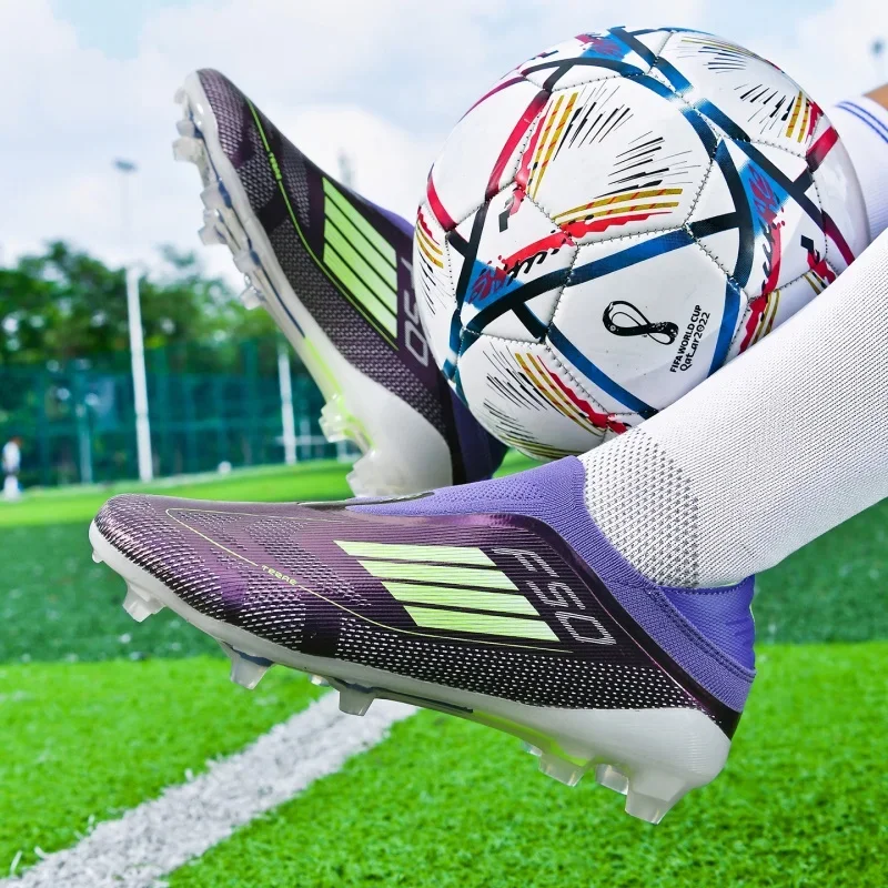 New Men Soccer Shoes Match Breathable Sport Boys Adult Long Spikes Football Boots Training Outdoor Cleats Non Slip Comfortable