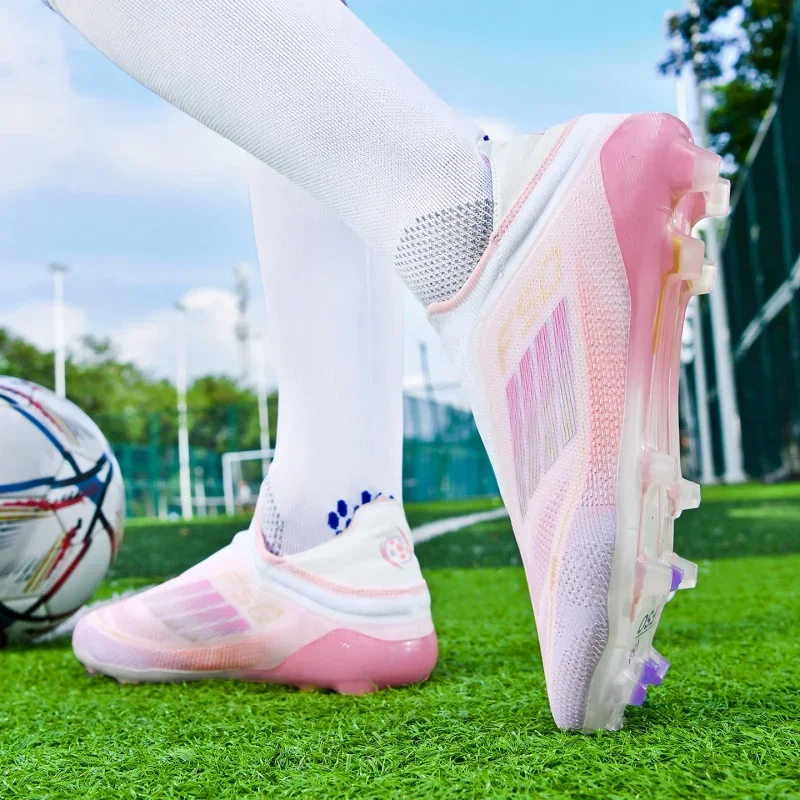 New Men Soccer Shoes Match Breathable Sport Boys Adult Long Spikes Football Boots Training Outdoor Cleats Non Slip Comfortable