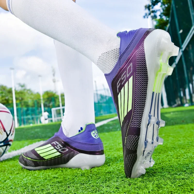 New Men Soccer Shoes Match Breathable Sport Boys Adult Long Spikes Football Boots Training Outdoor Cleats Non Slip Comfortable