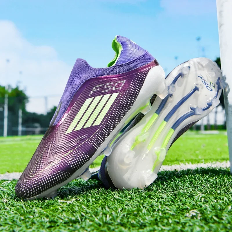 New Men Soccer Shoes Match Breathable Sport Boys Adult Long Spikes Football Boots Training Outdoor Cleats Non Slip Comfortable