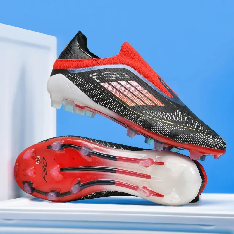 New Men Soccer Shoes Match Breathable Sport Boys Adult Long Spikes Football Boots Training Outdoor Cleats Non Slip Comfortable