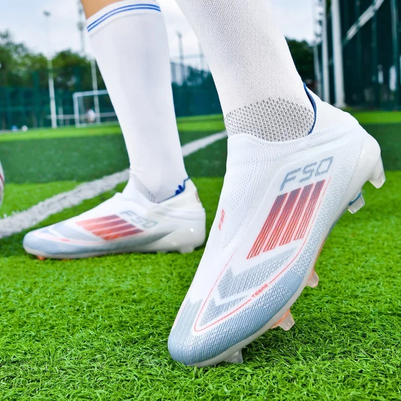 New Men Soccer Shoes Match Breathable Sport Boys Adult Long Spikes Football Boots Training Outdoor Cleats Non Slip Comfortable