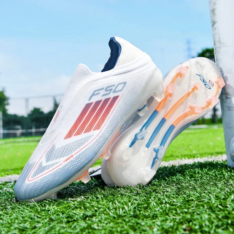 New Men Soccer Shoes Match Breathable Sport Boys Adult Long Spikes Football Boots Training Outdoor Cleats Non Slip Comfortable