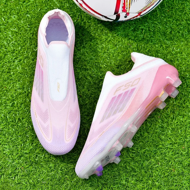 New Men Soccer Shoes Match Breathable Sport Boys Adult Long Spikes Football Boots Training Outdoor Cleats Non Slip Comfortable