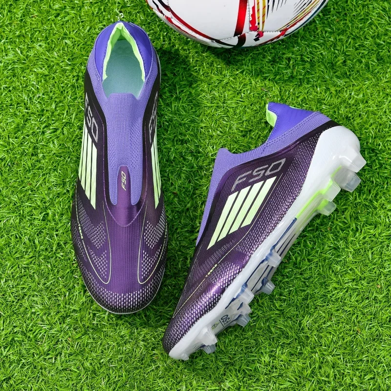 New Men Soccer Shoes Match Breathable Sport Boys Adult Long Spikes Football Boots Training Outdoor Cleats Non Slip Comfortable