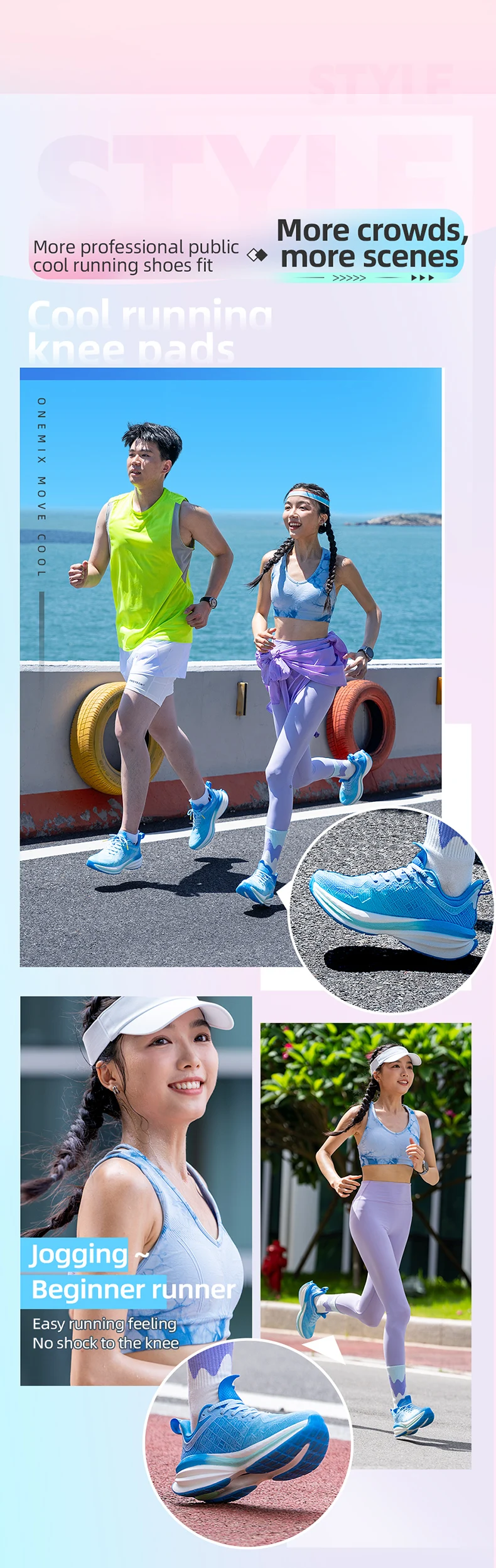 ONEMIX Fashion Running Shoes for Men Sneakers Air Cushion Leather Jogging Footwear Outdoor Walking Fitness Trainers Sports Shoes
