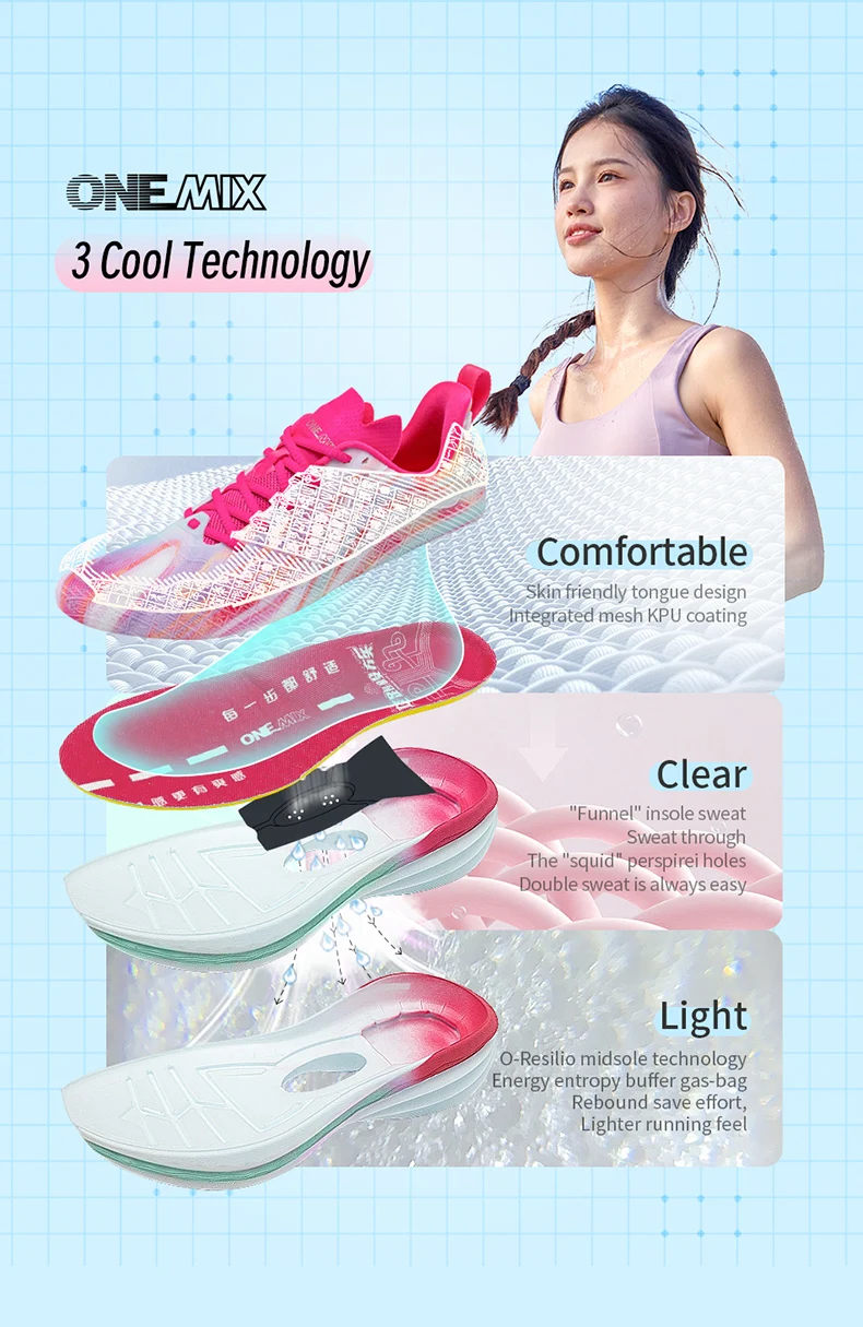 ONEMIX Fashion Running Shoes for Men Sneakers Air Cushion Leather Jogging Footwear Outdoor Walking Fitness Trainers Sports Shoes