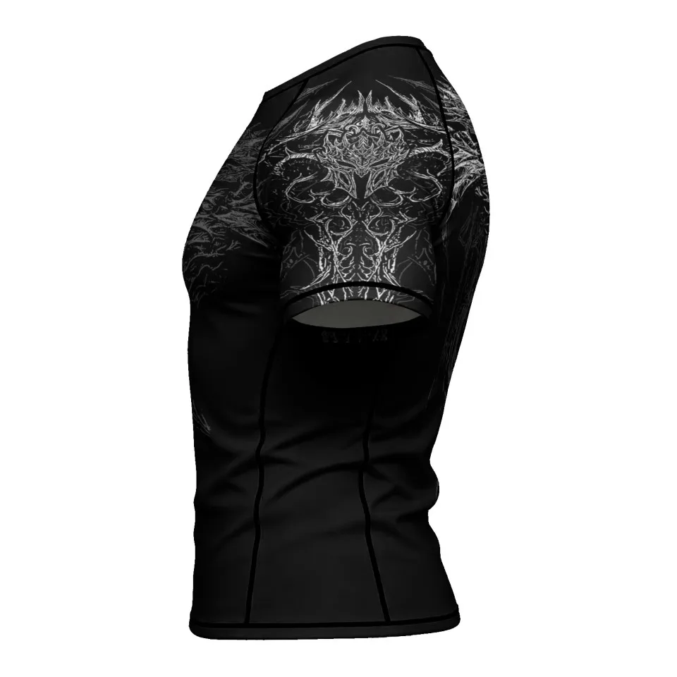 No Gi Bjj Rash Guard MMA T-shirt+Short Sets Jiu Jitsu Rashguard For Men Grappling Muay Thai Training Boxing Jereys Sportswear