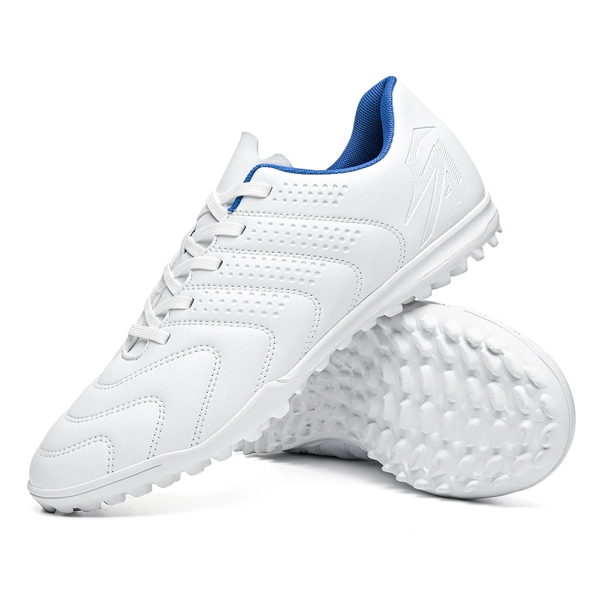 Unisex Adult TF Soccer Shoes PU Breath Fabric Rubber Dense Stud Anti-slip Wearproof Artificial Turf Daily Training Sneakers
