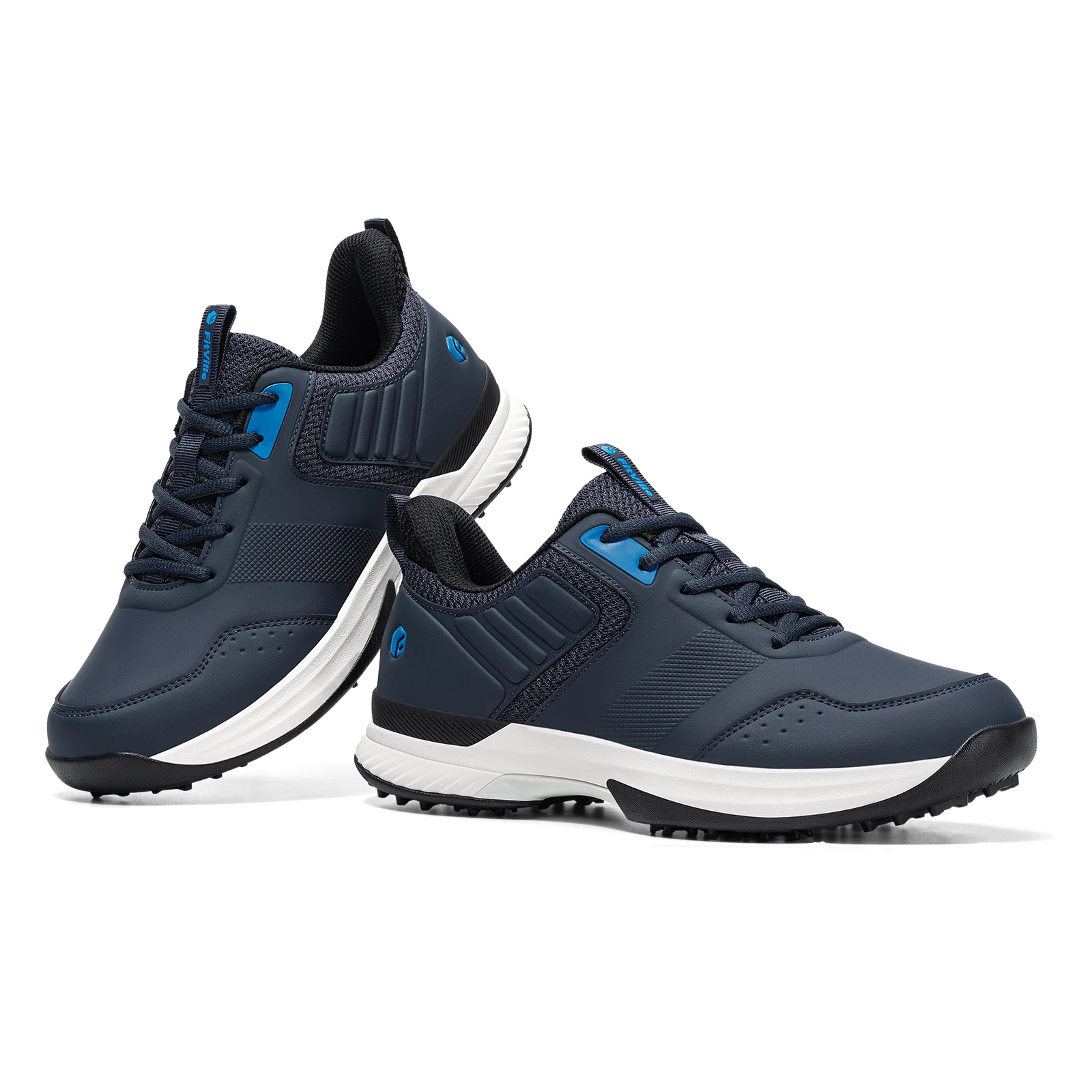 Fitville Professional Men's Golf Shoes Extra Wide Toe Casual Golfer Sneakers Cushioned Water Resistant Sport Shoes for Men