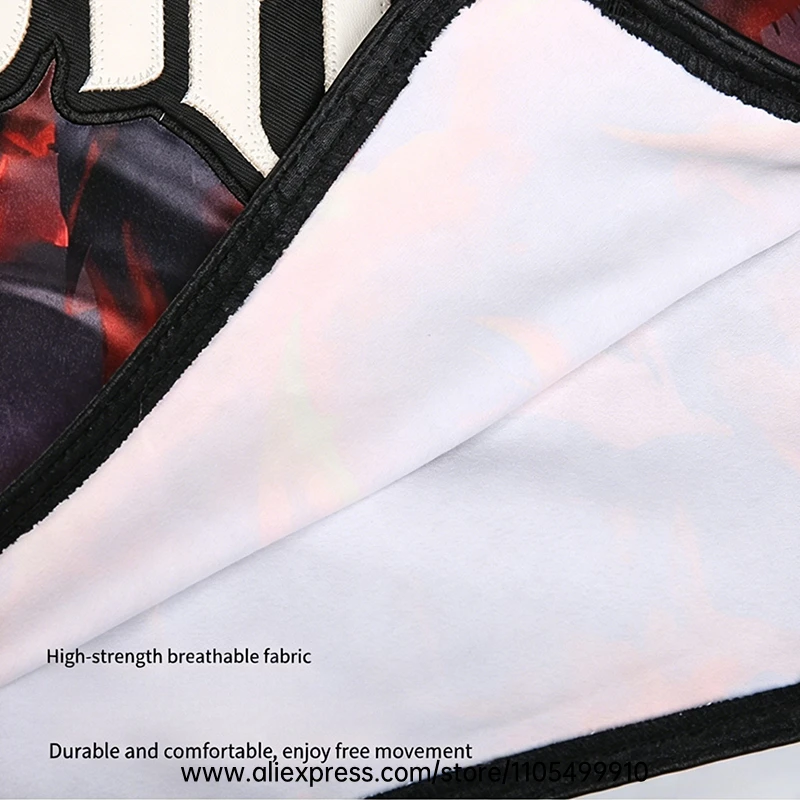 Muay Thai Shorts Men Women Youth Satin Boxing Trunks with Fire Snake Print Thai Letter Embroidery Elastic Waist Kickboxing Pants