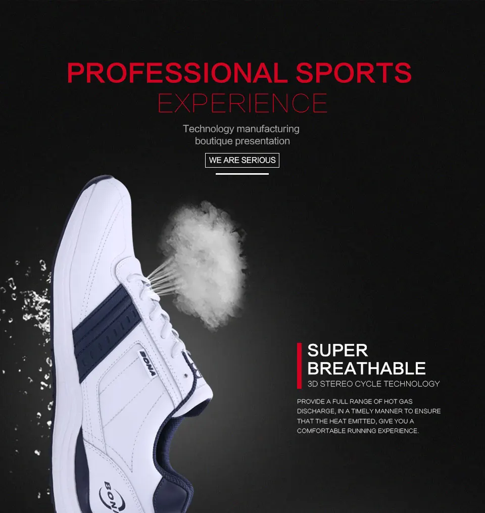 BONA New Hot Style Men Walking Shoes Lace Up Sport Shoes Outdoor Jogging Athletic Shoes Comfortable Men Sneakers