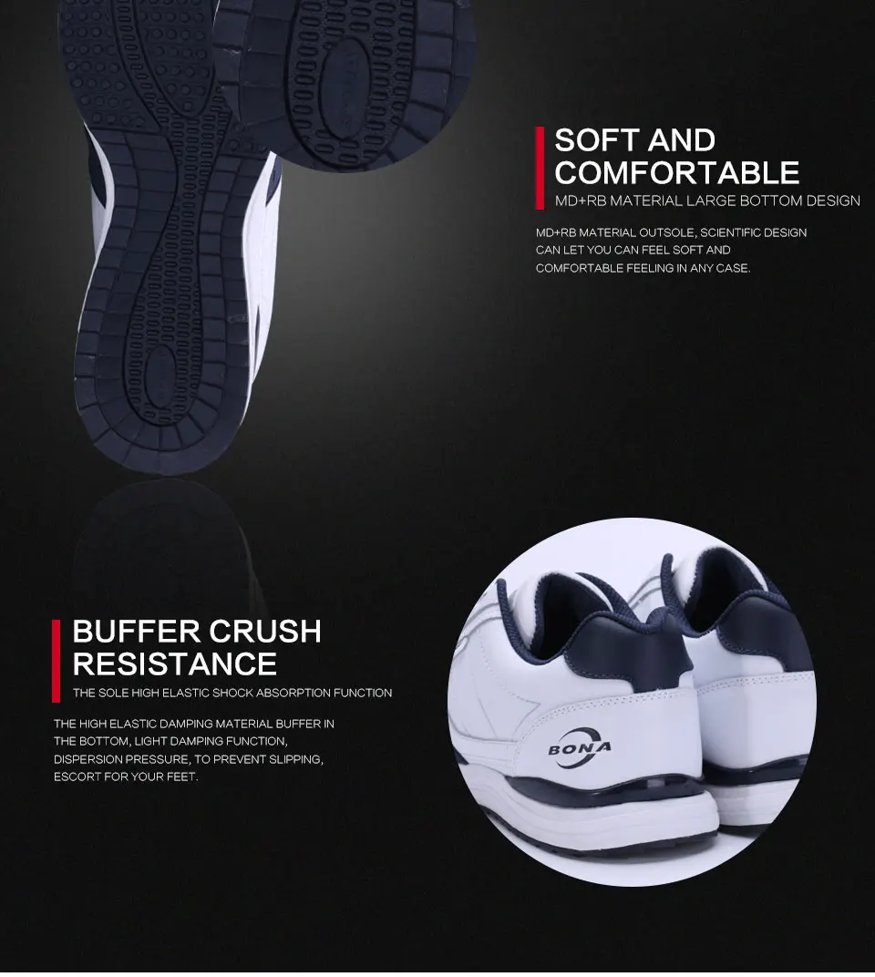 BONA New Hot Style Men Walking Shoes Lace Up Sport Shoes Outdoor Jogging Athletic Shoes Comfortable Men Sneakers