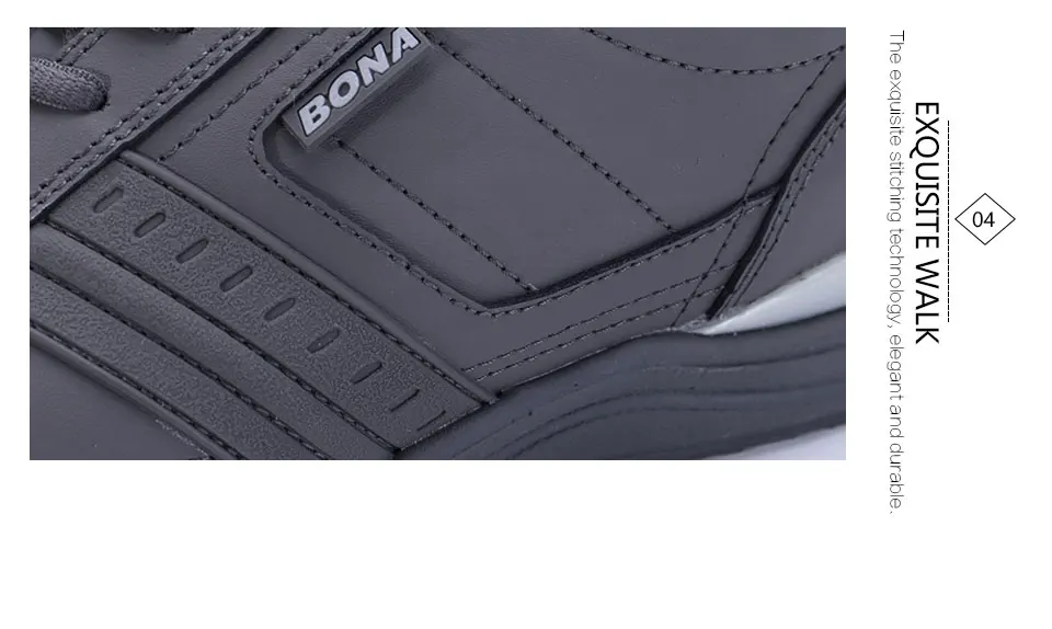 BONA New Hot Style Men Walking Shoes Lace Up Sport Shoes Outdoor Jogging Athletic Shoes Comfortable Men Sneakers