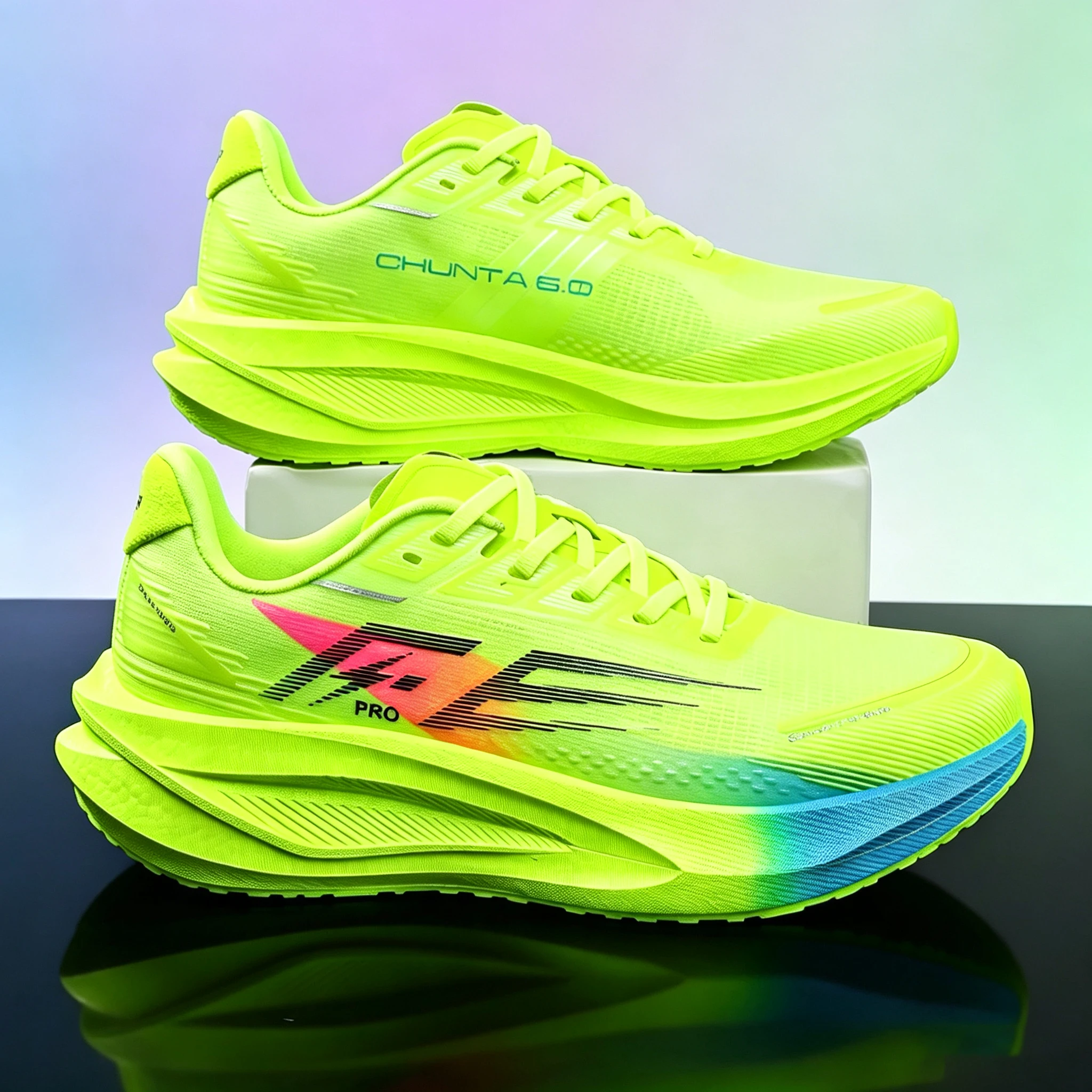 Carbon Fiber Board Men's Running Shoes, Professional Marathon Women's lightweight and Breathable Chunta Sports Shoes