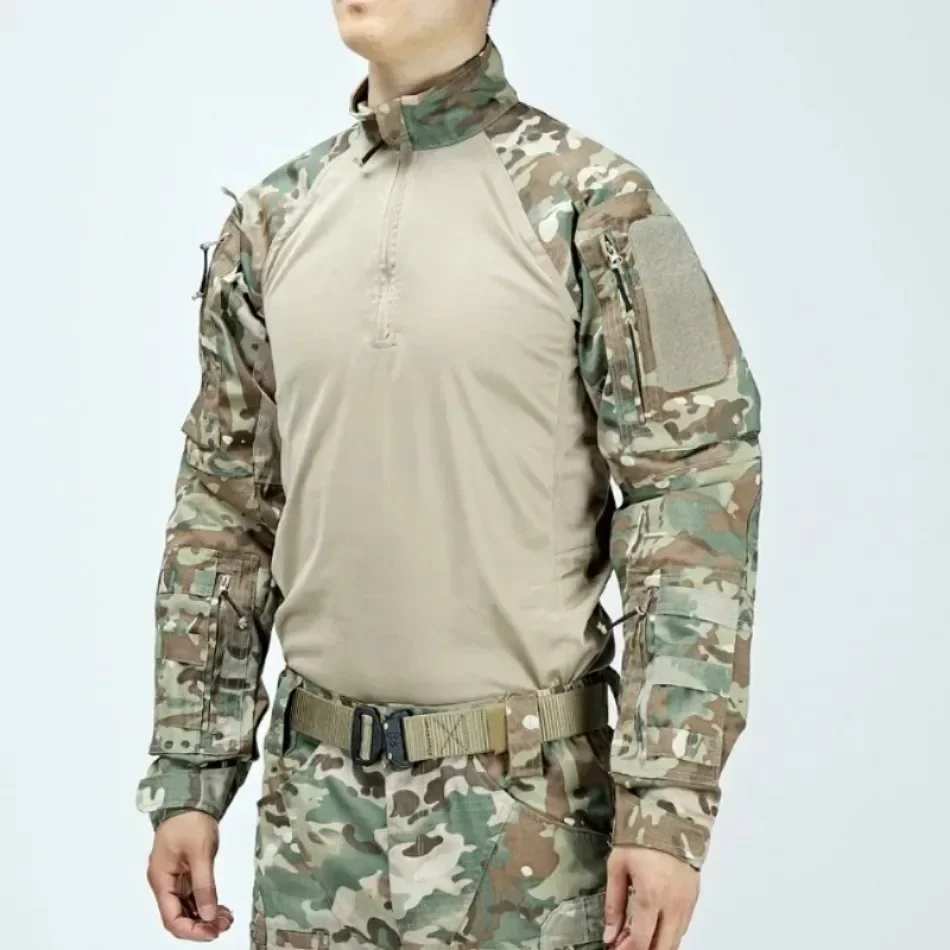 Camo Tactical Suits Training Sets MCBK Army Multicam Combat Uniforms Workwear Pants Men Trainning Hunting Clothes Wear-resisting