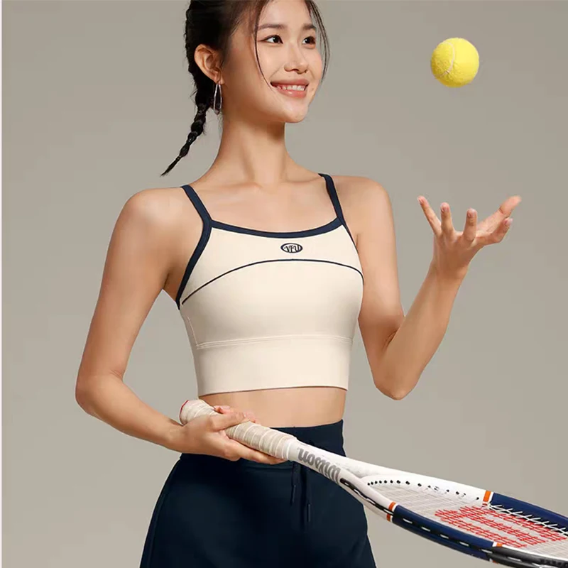 Women Sexy Sports Bra Crop Tops Tube Top Bra Female Streetwear Sleeveless Sport Lingerie Tee Crop Top Sports Vest Yoga Bra