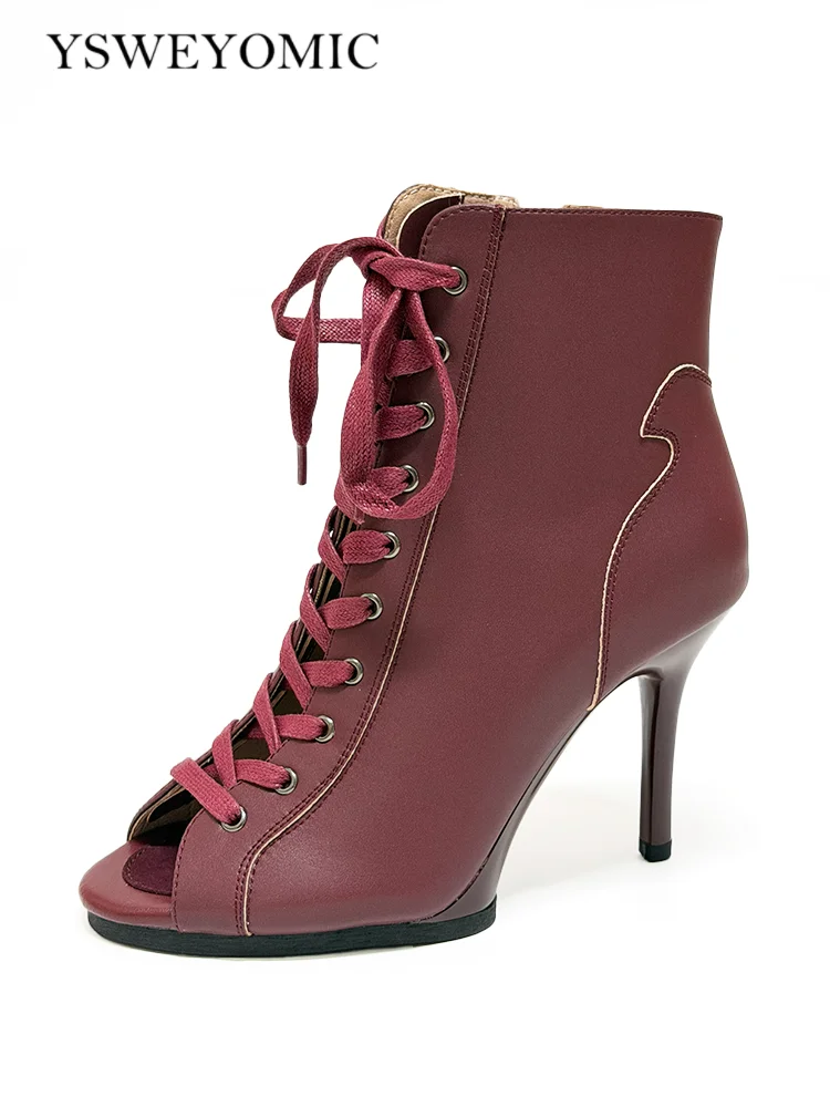 9.5cm & 11cm Platform Dance Heels In Stock PU Leather Stable Latin Ballroom Dance Shoes Rubber Sole Indoor Outdoor Dance Heels