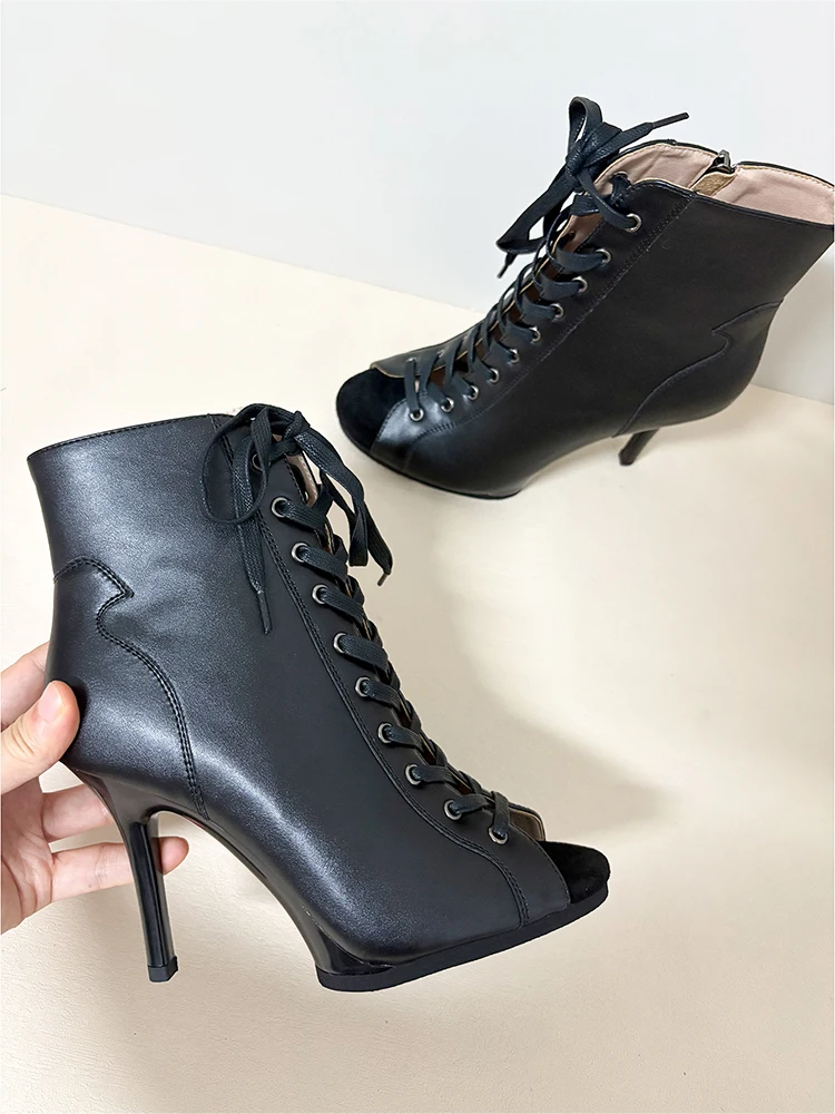 9.5cm & 11cm Platform Dance Heels In Stock PU Leather Stable Latin Ballroom Dance Shoes Rubber Sole Indoor Outdoor Dance Heels