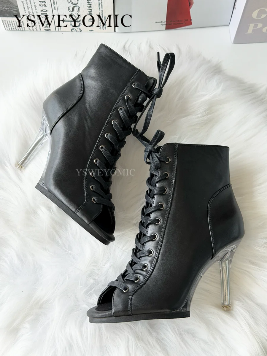 9.5cm & 11cm Platform Dance Heels In Stock PU Leather Stable Latin Ballroom Dance Shoes Rubber Sole Indoor Outdoor Dance Heels