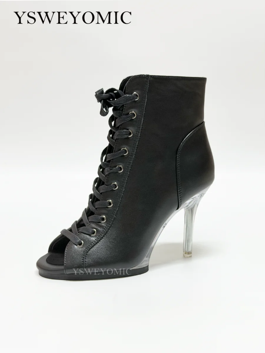 9.5cm & 11cm Platform Dance Heels In Stock PU Leather Stable Latin Ballroom Dance Shoes Rubber Sole Indoor Outdoor Dance Heels