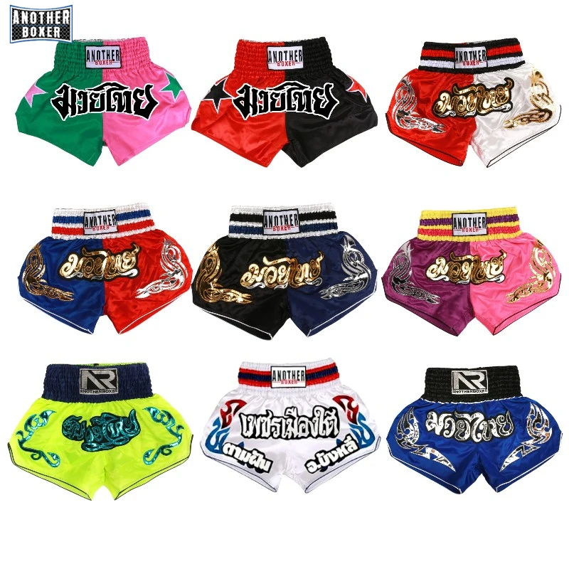 Muay Thai Pants Gladiator Thai Boxing Shorts Women Men Child Gym Training Kickboxing Fight Shorts Bow Gym Wrestling MMA Shorts