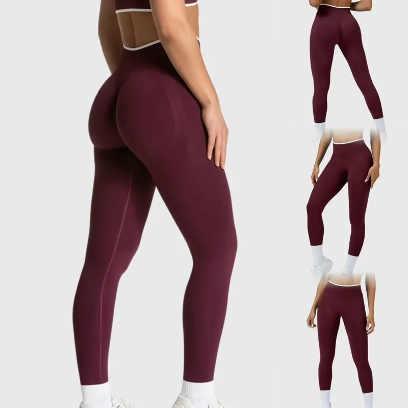 Seamless High Waist Yoga Pants Women Tummy Control Leggings Stretchy Soft Workout Running Leggings Comfortable Gym Sports Tights