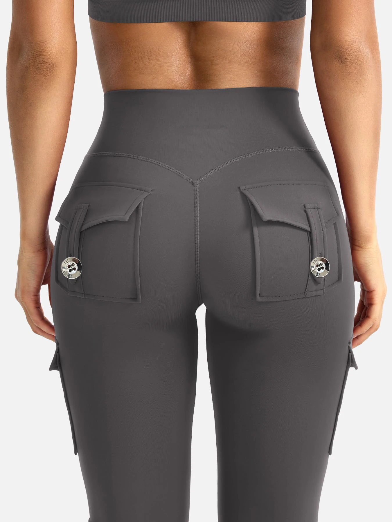 Essential Women's Fitness Pants: High-Waisted Flared Workout Pants with Pockets, Shaping and Tummy-Control Fitness Pants.