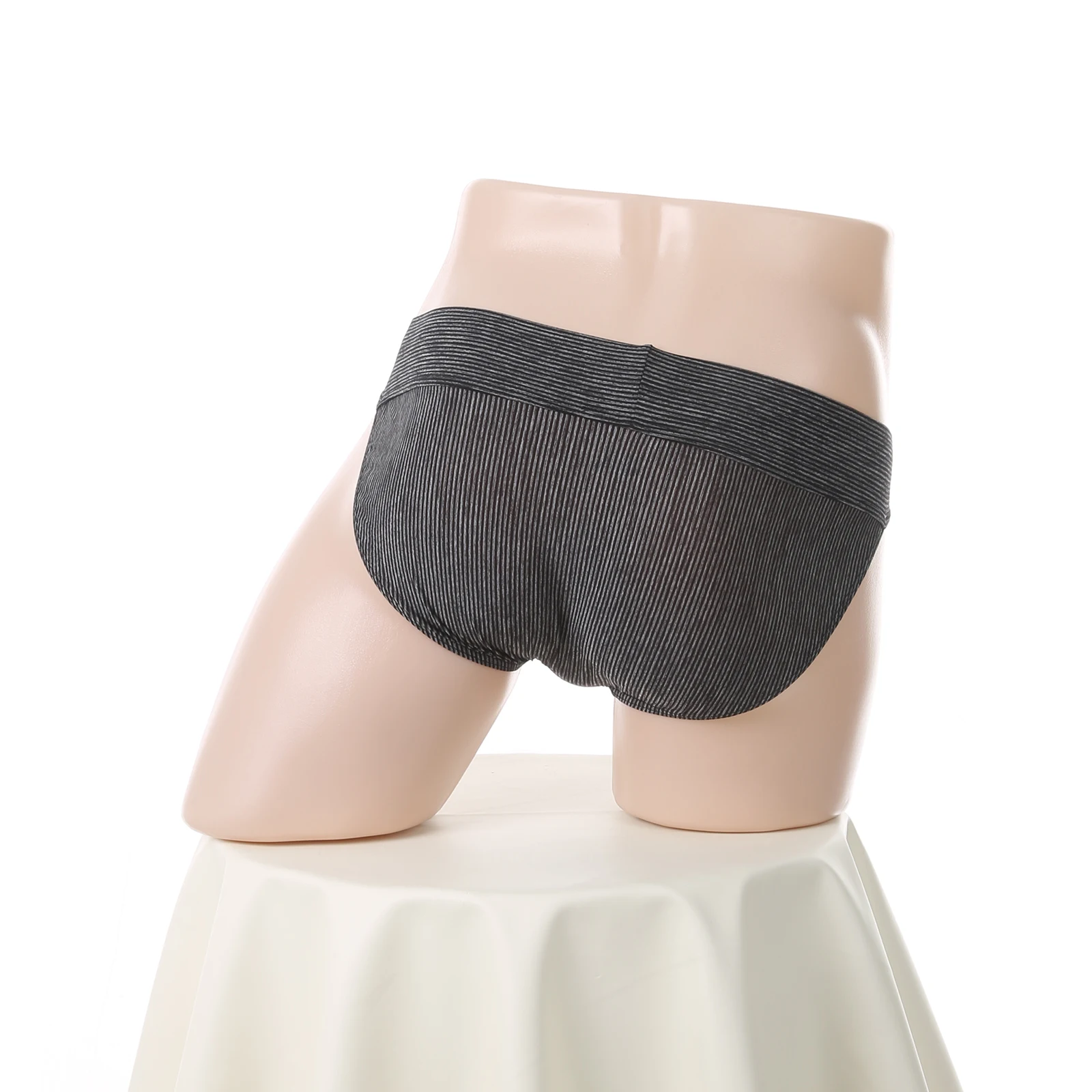 Men Gym Briefs Big Pouch Underwear Man Sport Exercise Athletic Underpants Fitness High-Cut Wide Waistband Comfy Bodybuilding