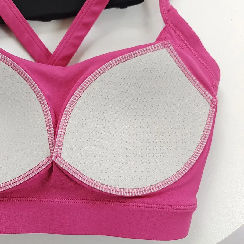 Women's Crisscross Racerback Sports Bra - Built-in Cups, High Support, Moisture-Wicking for Yoga Pilates Fitness Training