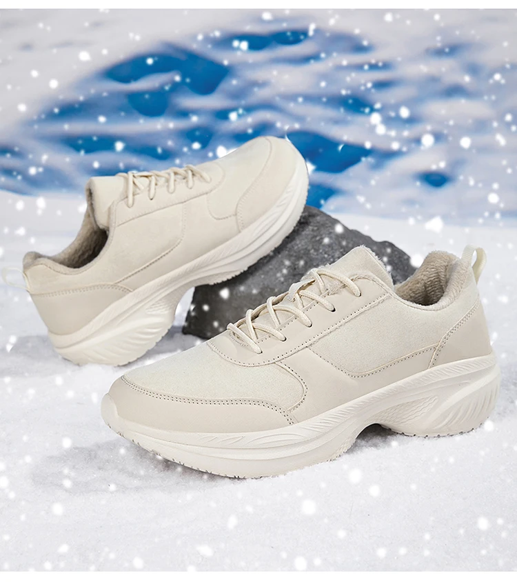 Winter Wide Head Men's Sneakers Unisex Barefoot Comfortable Big Size Warm Casual Shoes Non-slip Hiking Shoes Minimalist Shoes