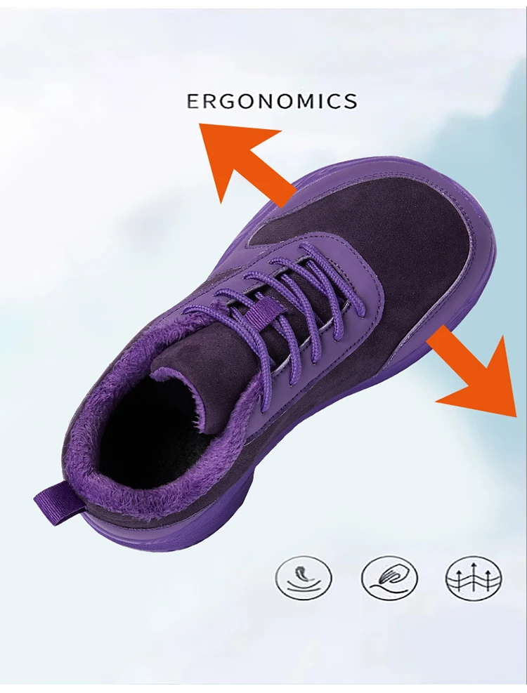 Winter Wide Head Men's Sneakers Unisex Barefoot Comfortable Big Size Warm Casual Shoes Non-slip Hiking Shoes Minimalist Shoes