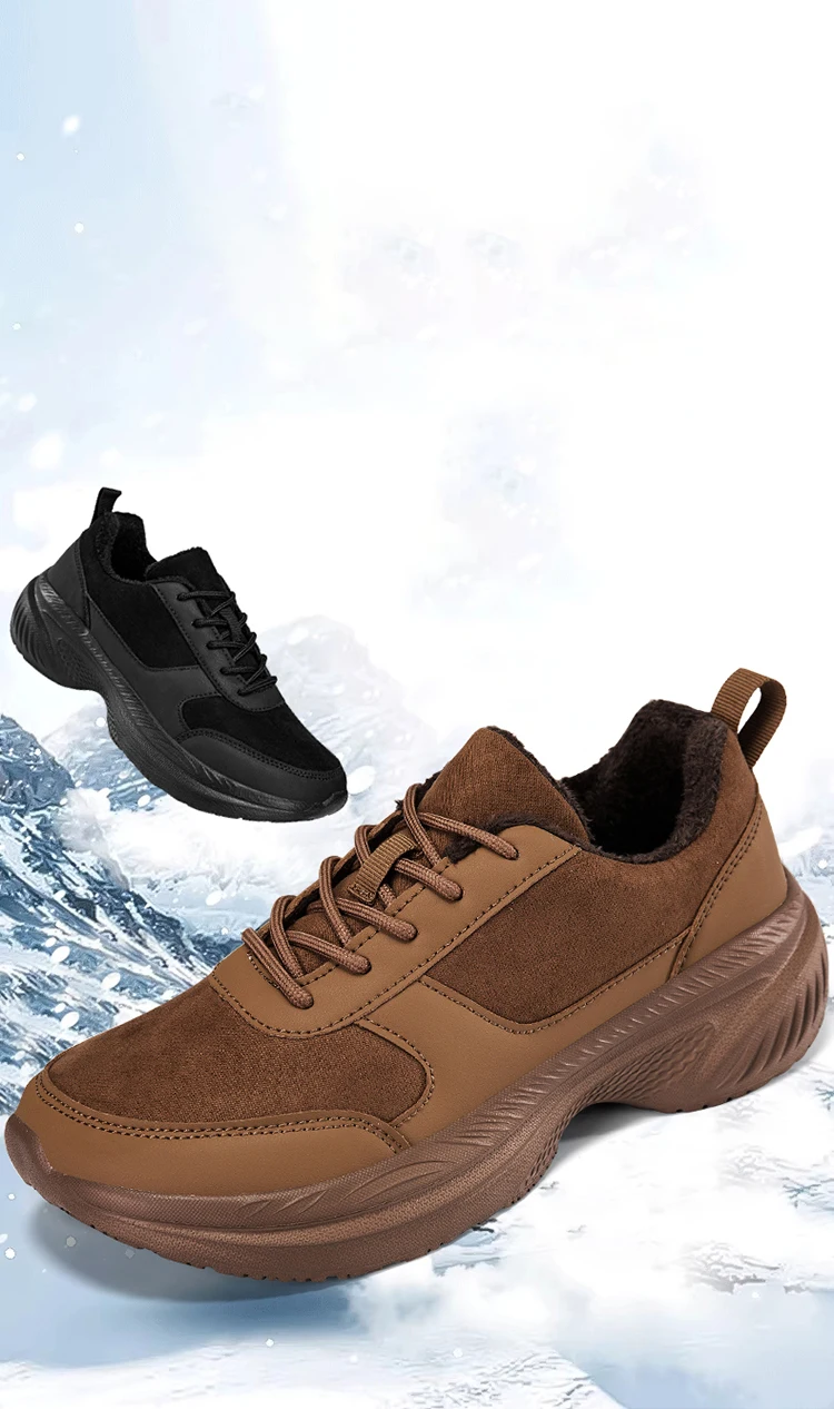 Winter Wide Head Men's Sneakers Unisex Barefoot Comfortable Big Size Warm Casual Shoes Non-slip Hiking Shoes Minimalist Shoes