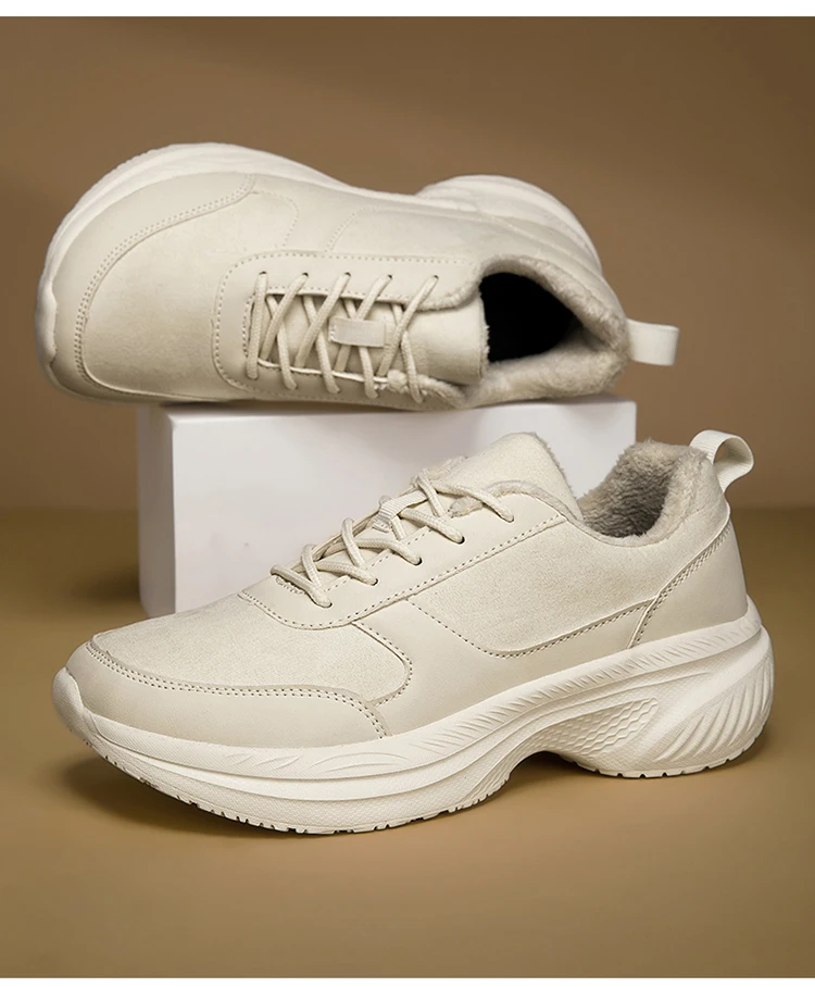 Winter Wide Head Men's Sneakers Unisex Barefoot Comfortable Big Size Warm Casual Shoes Non-slip Hiking Shoes Minimalist Shoes