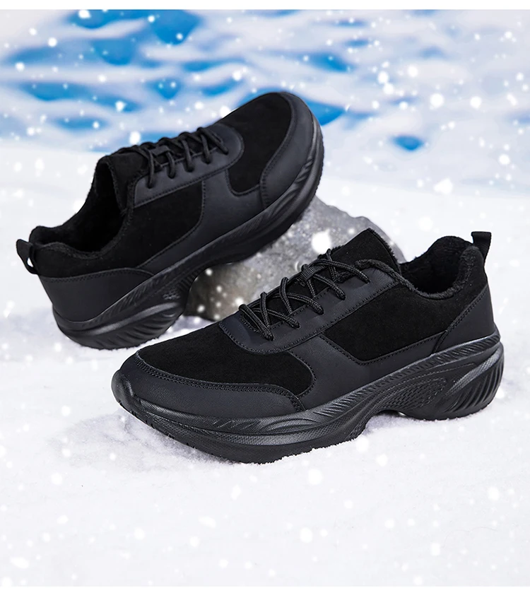 Winter Wide Head Men's Sneakers Unisex Barefoot Comfortable Big Size Warm Casual Shoes Non-slip Hiking Shoes Minimalist Shoes