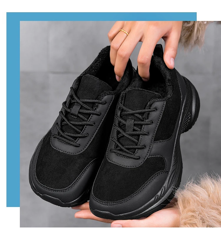 Winter Wide Head Men's Sneakers Unisex Barefoot Comfortable Big Size Warm Casual Shoes Non-slip Hiking Shoes Minimalist Shoes