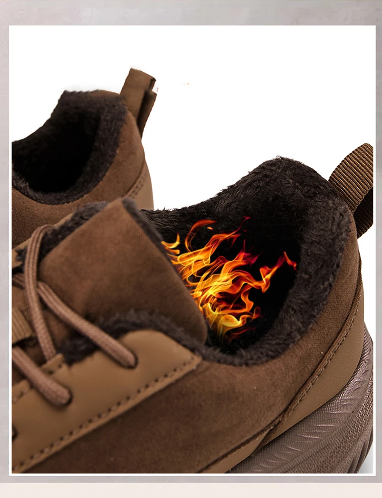 Winter Wide Head Men's Sneakers Unisex Barefoot Comfortable Big Size Warm Casual Shoes Non-slip Hiking Shoes Minimalist Shoes