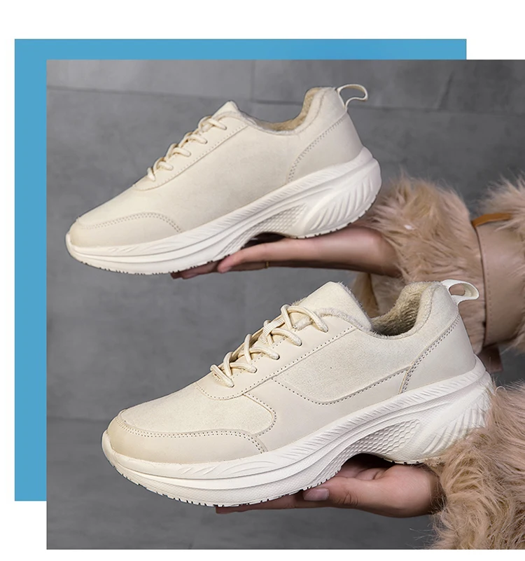 Winter Wide Head Men's Sneakers Unisex Barefoot Comfortable Big Size Warm Casual Shoes Non-slip Hiking Shoes Minimalist Shoes