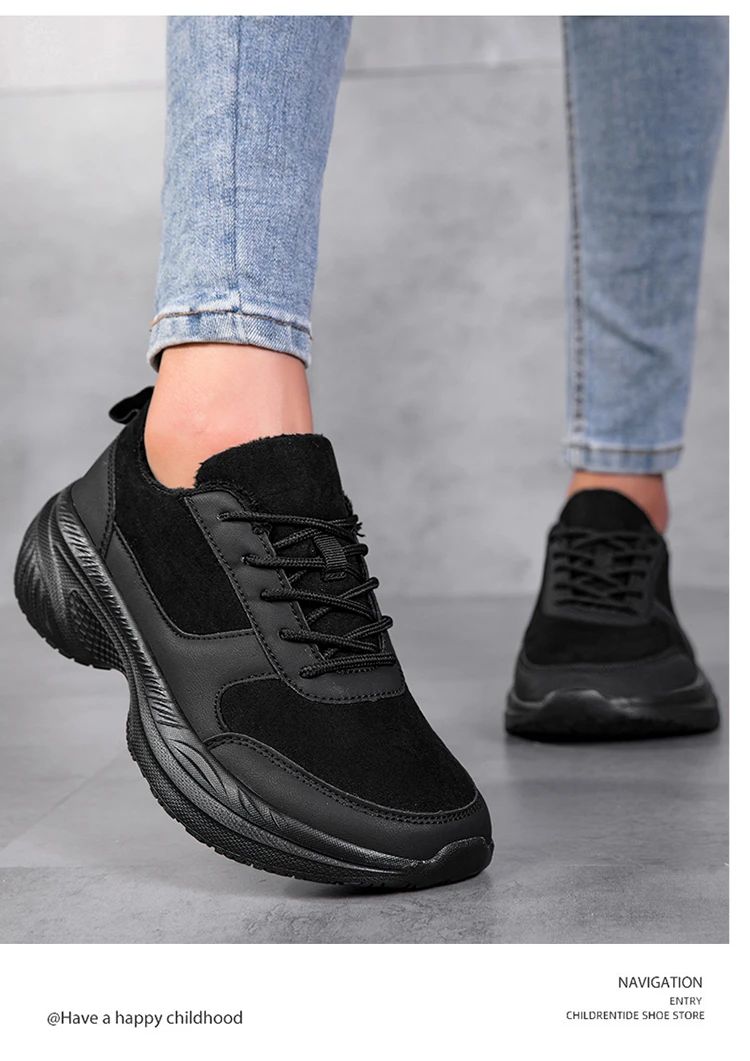Winter Wide Head Men's Sneakers Unisex Barefoot Comfortable Big Size Warm Casual Shoes Non-slip Hiking Shoes Minimalist Shoes