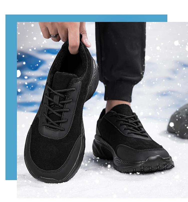 Winter Wide Head Men's Sneakers Unisex Barefoot Comfortable Big Size Warm Casual Shoes Non-slip Hiking Shoes Minimalist Shoes