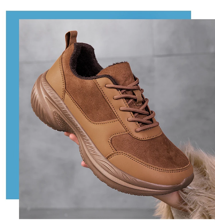 Winter Wide Head Men's Sneakers Unisex Barefoot Comfortable Big Size Warm Casual Shoes Non-slip Hiking Shoes Minimalist Shoes