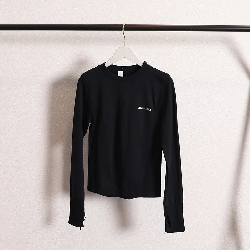 Women's Seamless Long Sleeve Fitness T-shirt Sports Elastic Yoga Gym Top Training Running Activewear Workout Shirt Pilates Tops