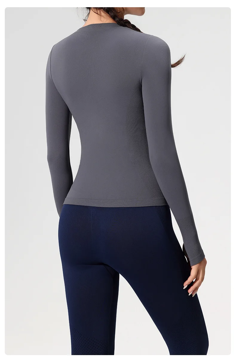 Women's Buttery Soft Crew Neck Compression Long Sleeve - Quick Dry Athletic Top for Yoga Running Gym